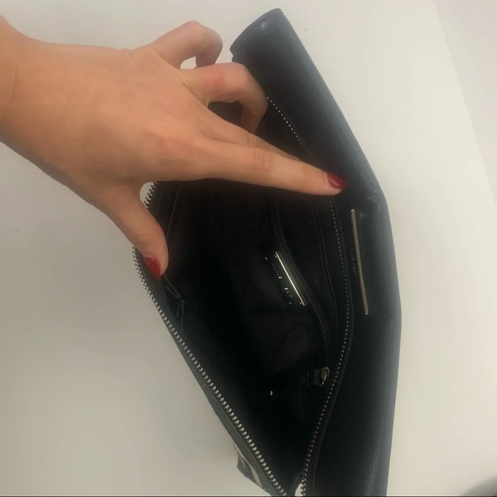 NINE WEST ZEBRA SHOULDER BAG/ CLUTCH leather and faux fur